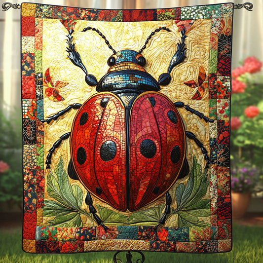 Mosaic Ladybug Magic Quilted Blanket NCU0NT2892