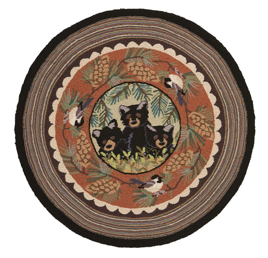 Mountain Bears CLM1510063TM Round Area Rug