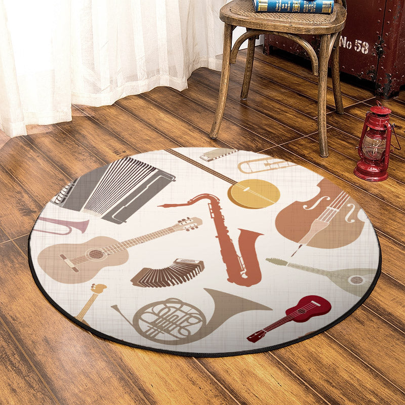 Music CLA070828 Round Area Rug