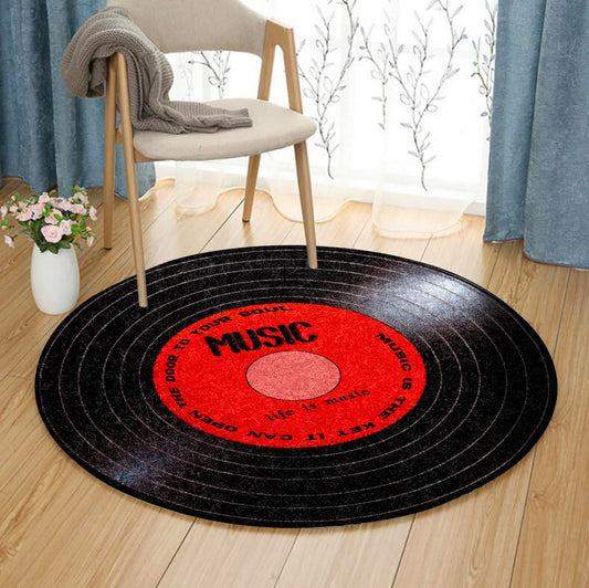 Music CLA150808RR Round Area Rug