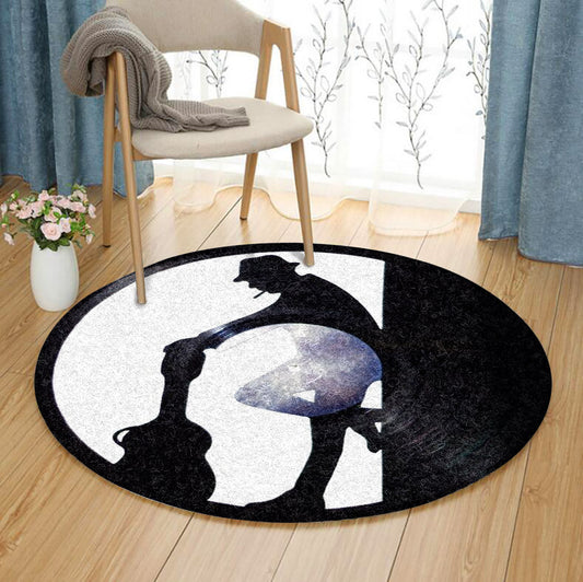 Music HM030937TM Round Area Rug