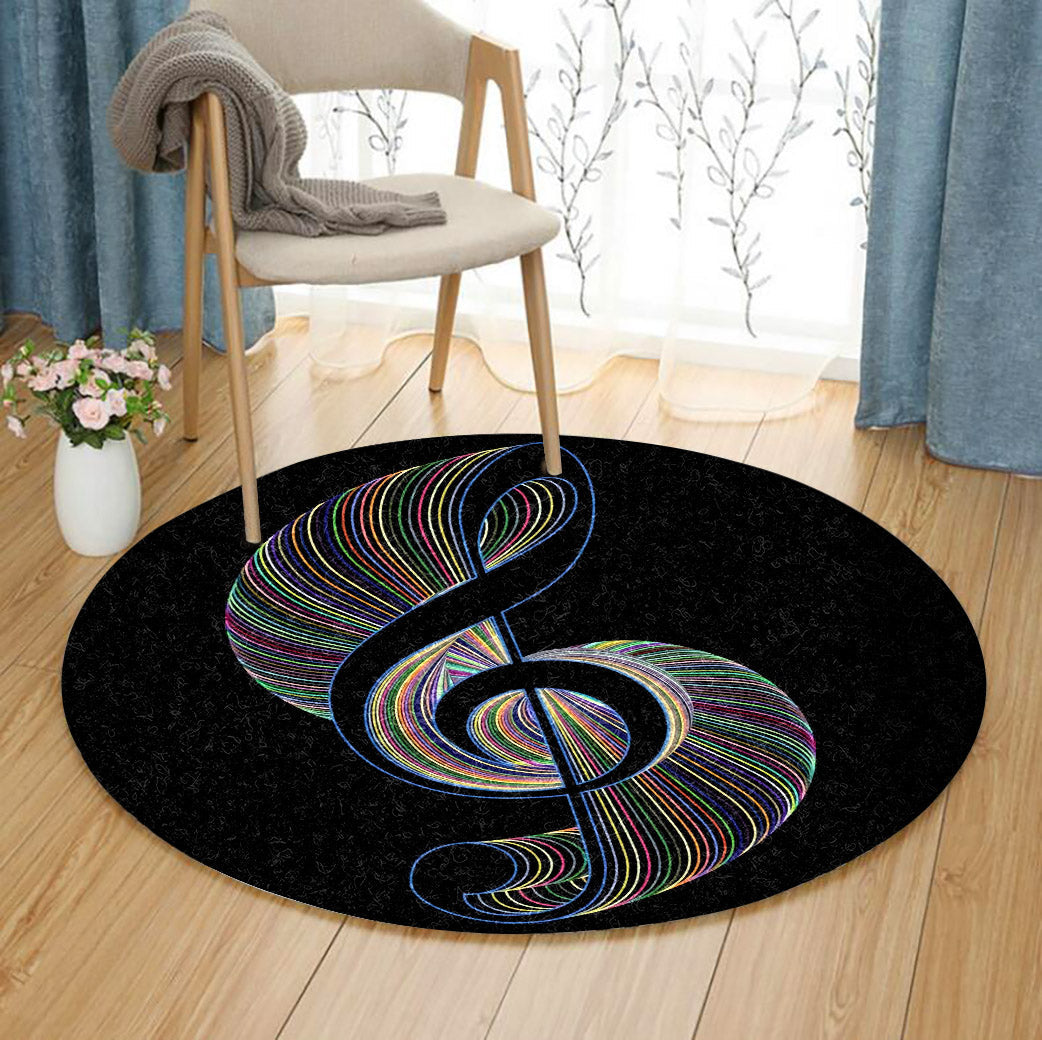 Music HT121065TM Round Area Rug