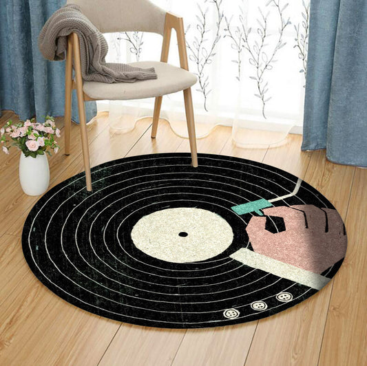 Music HT310729A Round Area Rug