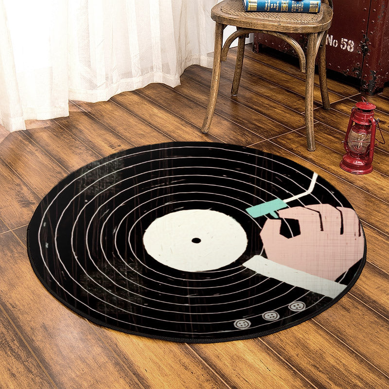 Music HT310729A Round Area Rug