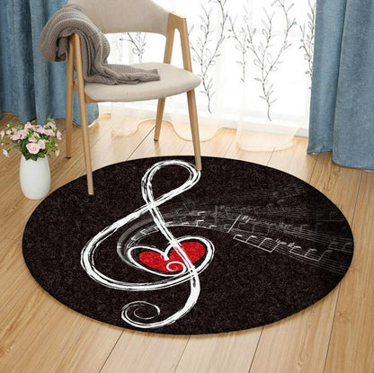 Music TN050812 Round Area Rug