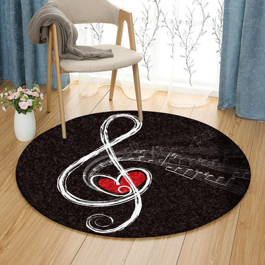 Music TN050812 Round Area Rug