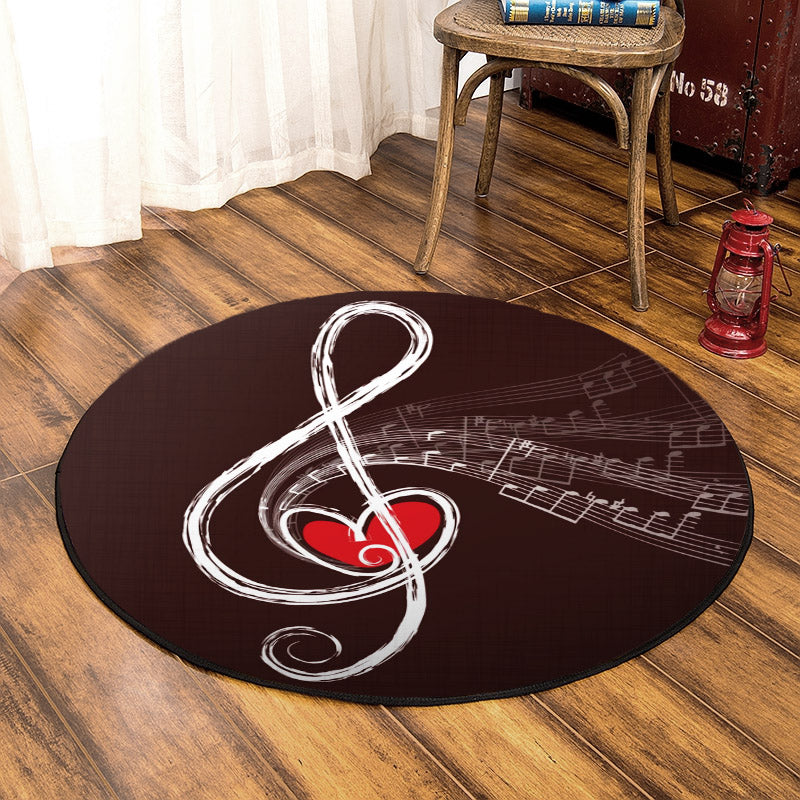 Music TN050812 Round Area Rug