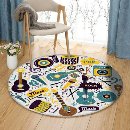 Music TN050813 Round Area Rug