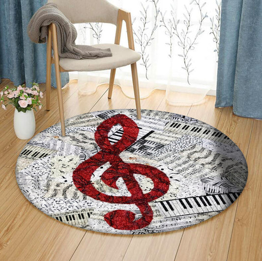 Music TN2712073TM Round Area Rug