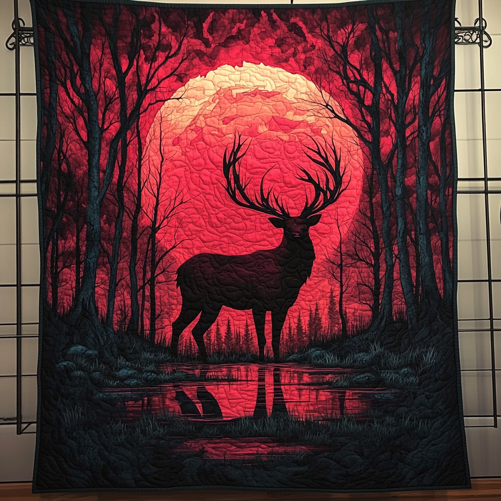 Mystic Deer Quilted Blanket NCU0DK778