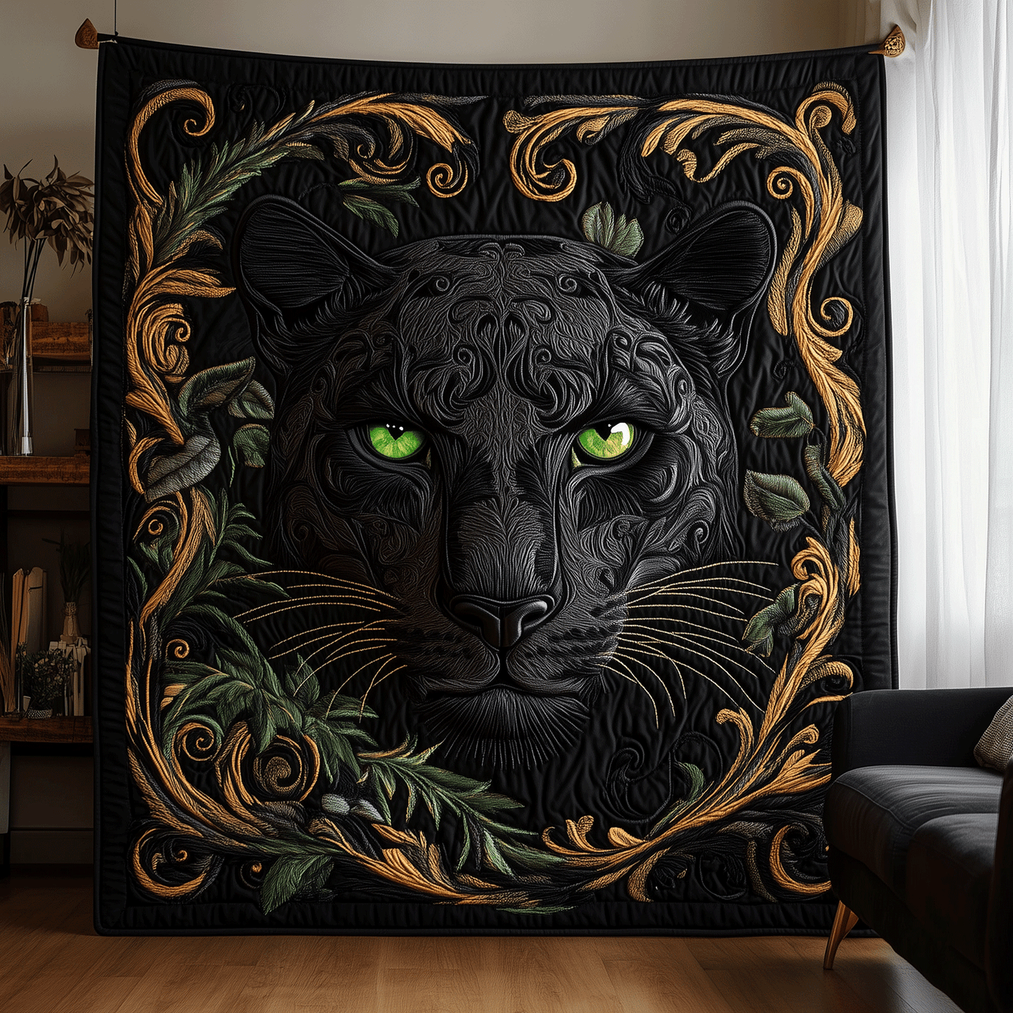 Mystic Panther Quilted Blanket NCU0TH2366