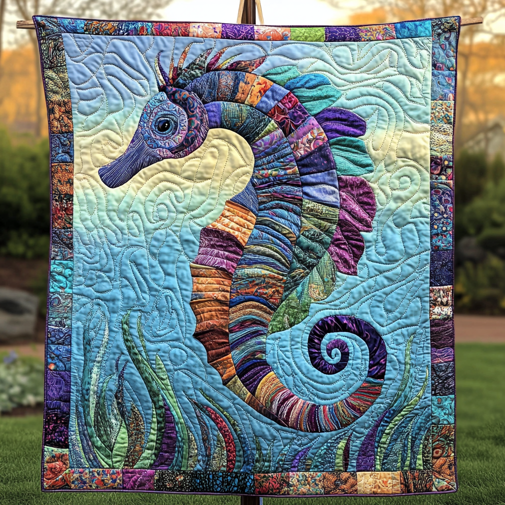 Mystic Sea Rider Quilted Blanket NCU0DK2043