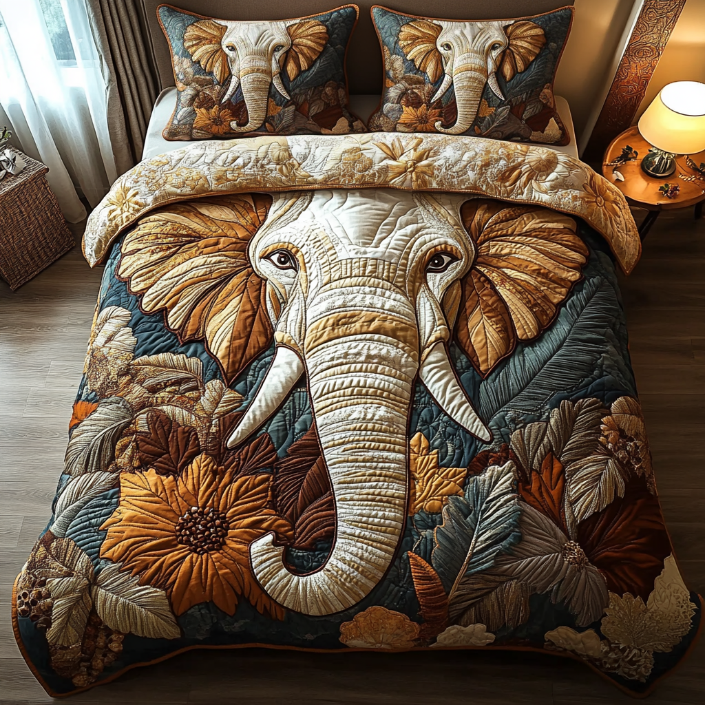 Mystic Tusk Quilted Bedding Set NCU0DV2033