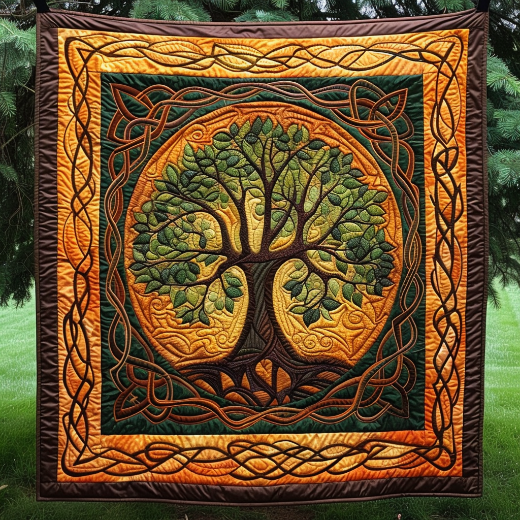 Mystical Tree of Life Quilted Blanket NCU0TH447