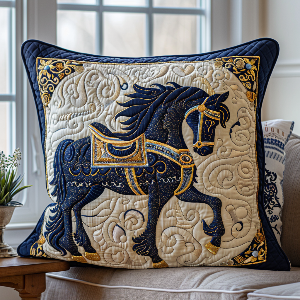 Mythic Horse Quilted Pillow Case NCU0DV173