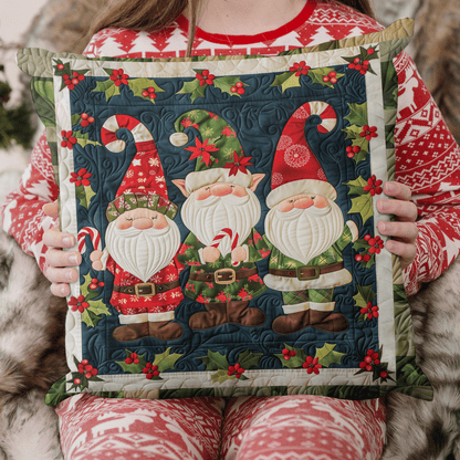 Festive Gnome Quilted Pillow Case NCU0TH2166