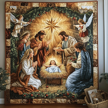 Bethlehem Scene Quilted Blanket NCU0TH1979