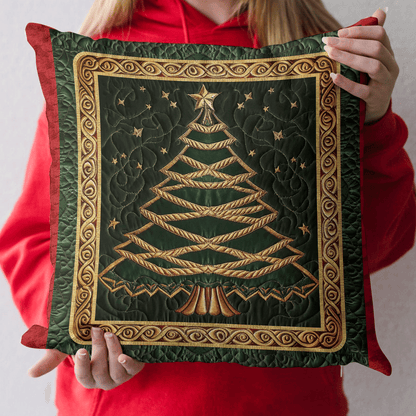 Classic Christmas Tree Quilted Pillow Case NCU0TH2165