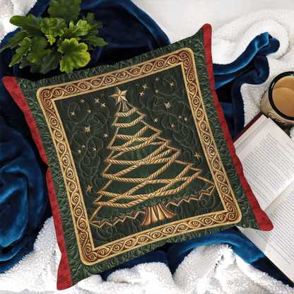 Classic Christmas Tree Quilted Pillow Case NCU0TH2165