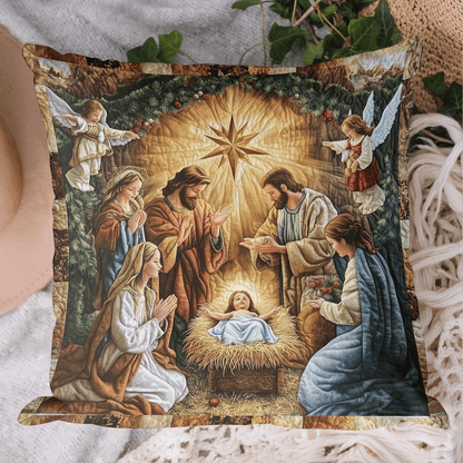 Bethlehem Scene Quilted Pillow Case NCU0TH2152