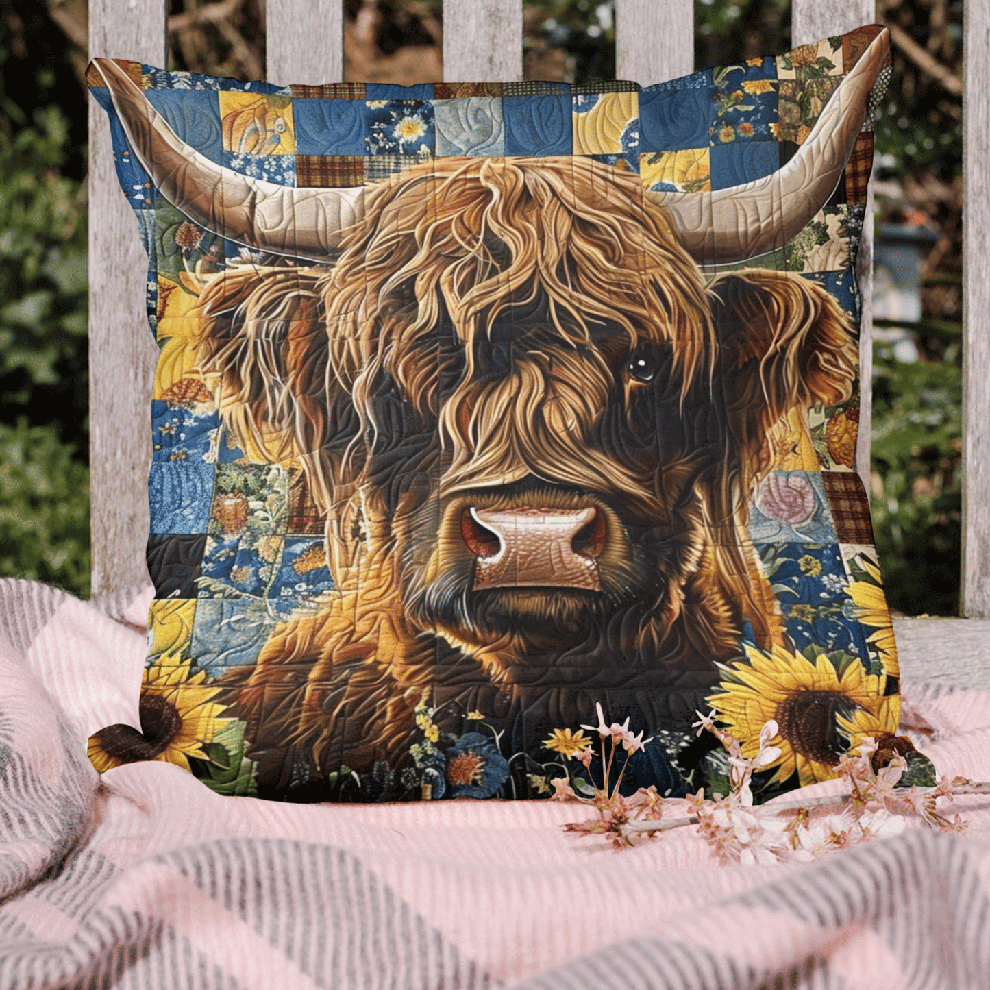 Funda de almohada acolchada Regal Sunflower Pastures NCU0TH1764