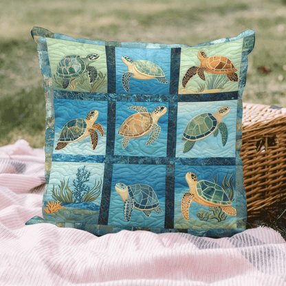 Turtle Tide Quilted Pillow Case NCU0TL1298