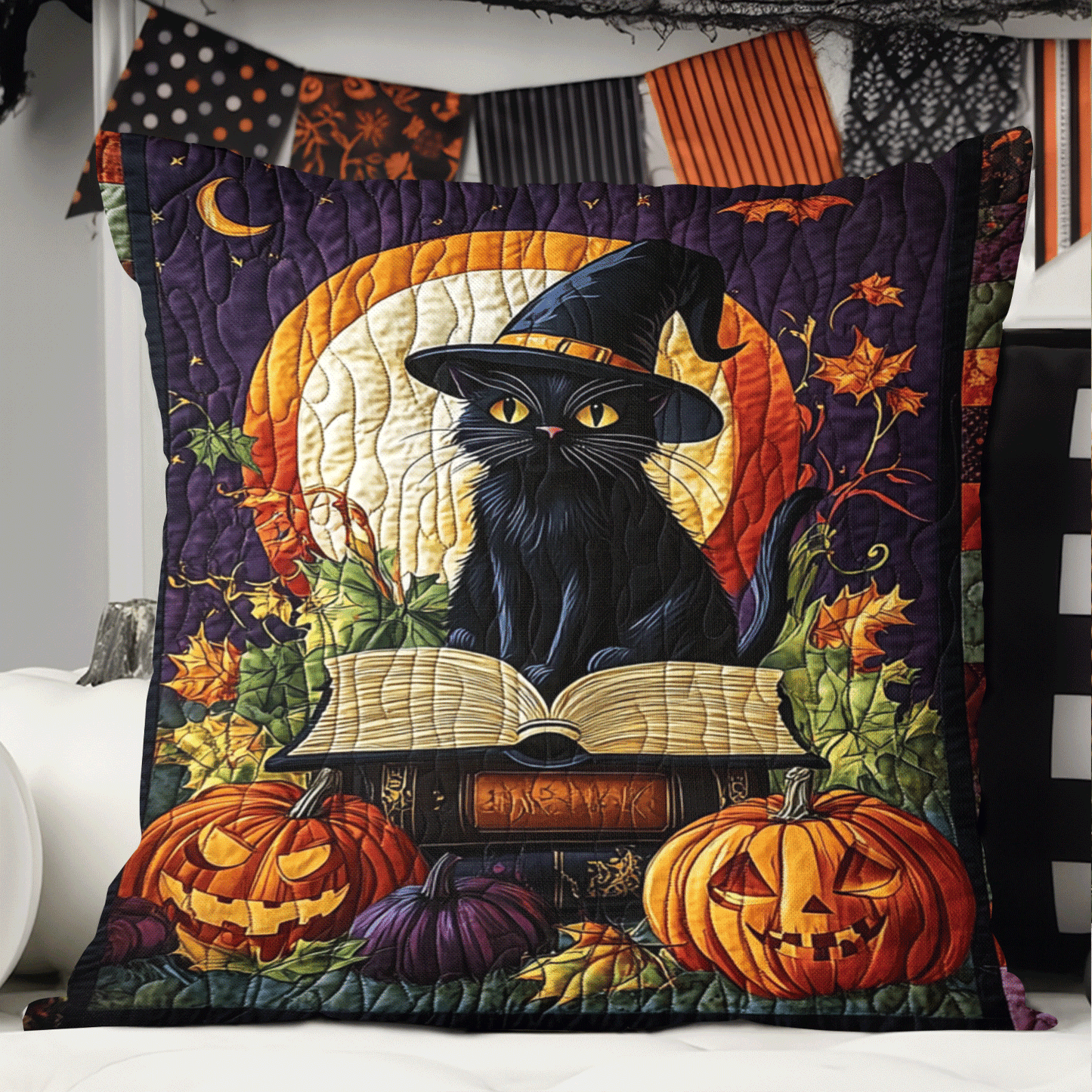 Witchy Whiskers Quilted Pillow Case NCU0TL1310