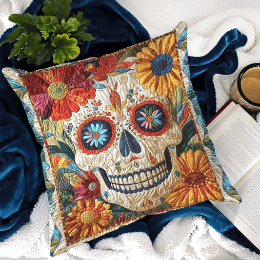 Fiesta Skull Vibes Quilted Pillow Case NCU0TL1984