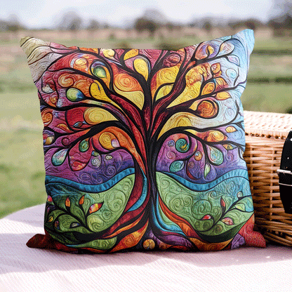 Golden Tree Of Life Quilted Pillow Case NCU0TL2108