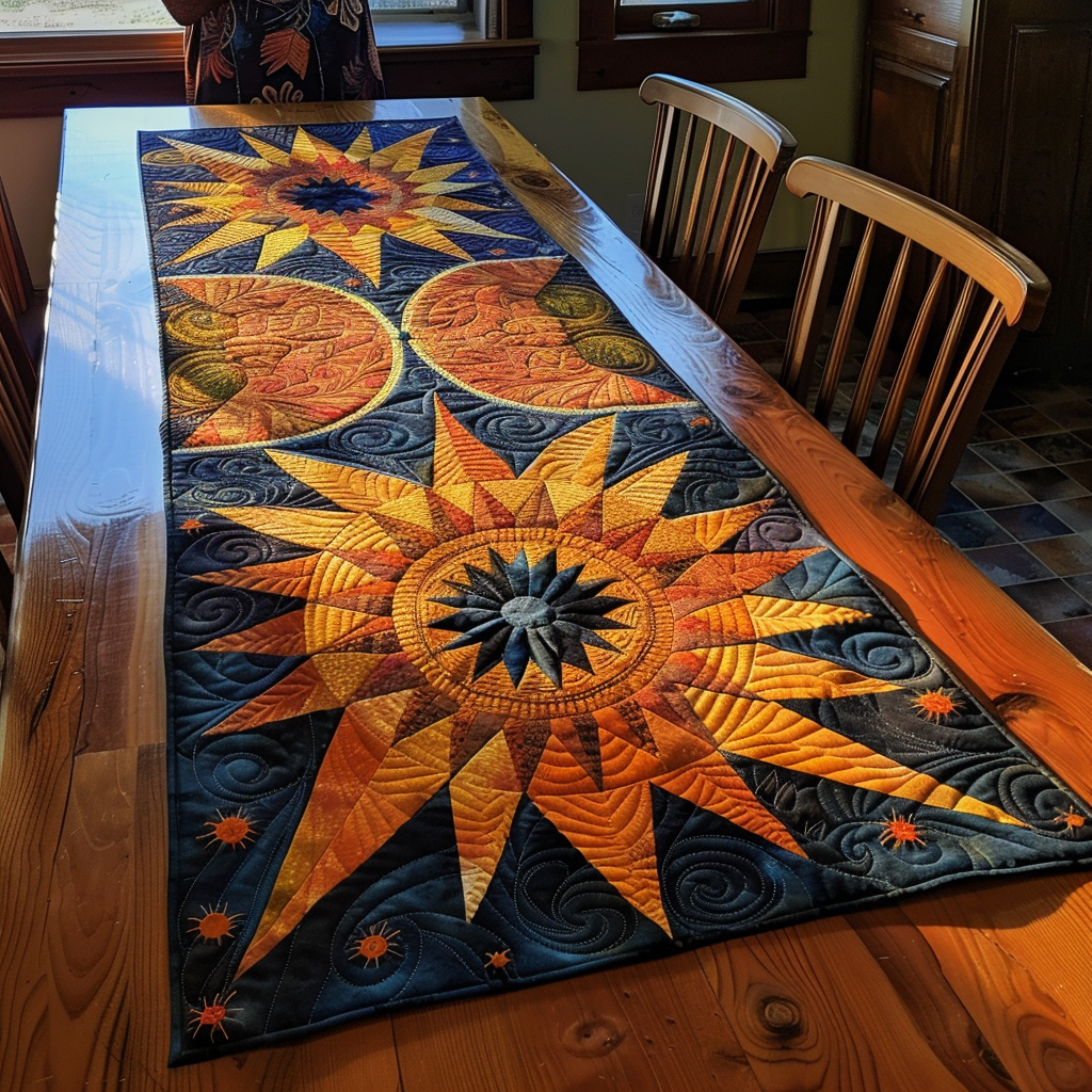 Native Celestial Quilted Table Runner NCU0TH632