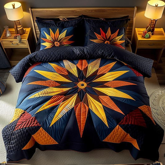 Native Cosmos 3-Piece Quilted Bedding Set NCU0TH620