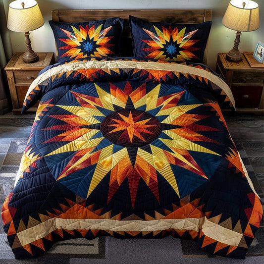 Native Meteor 3-Piece Quilted Bedding Set NCU0TH615