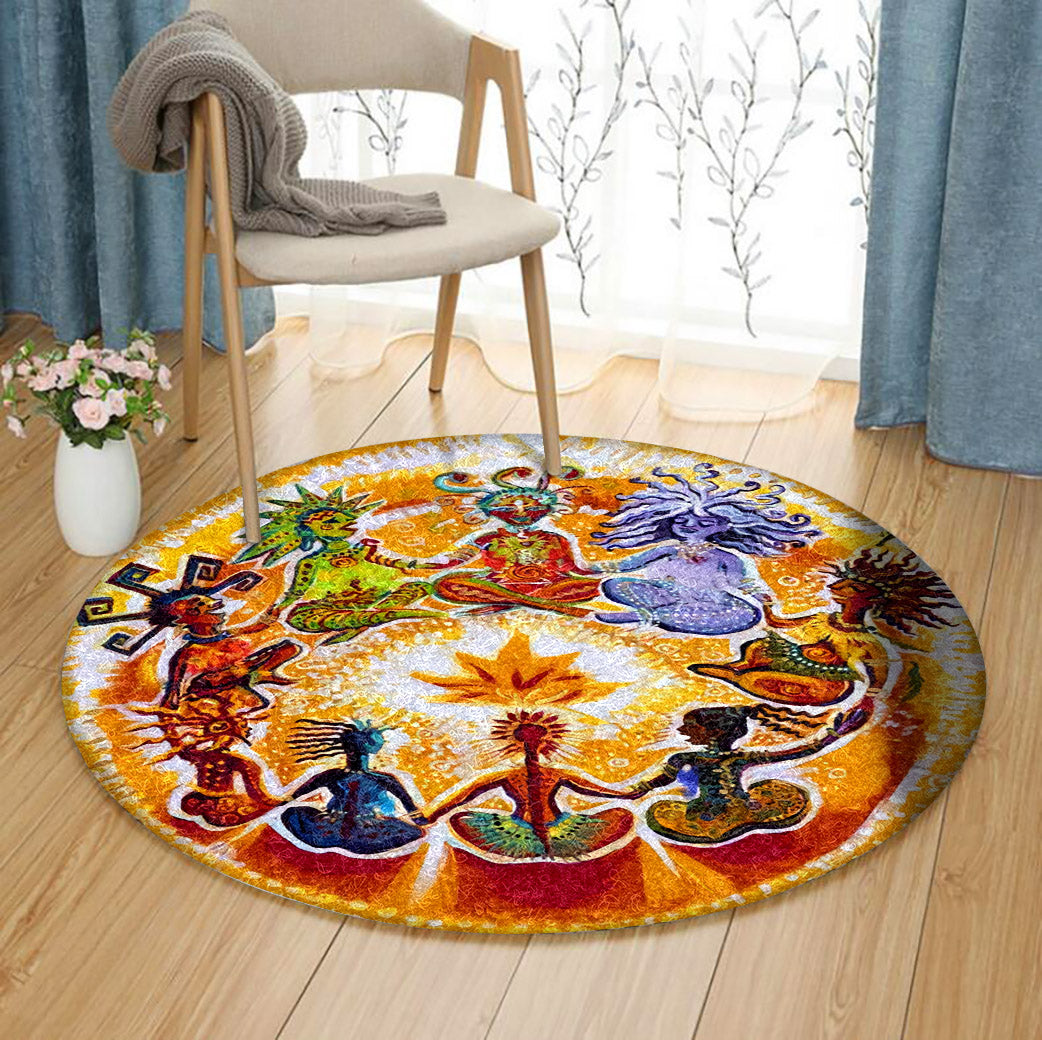 Native American BL200820RR Round Area Rug