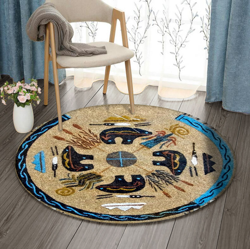 Native American BT160953RR Round Area Rug