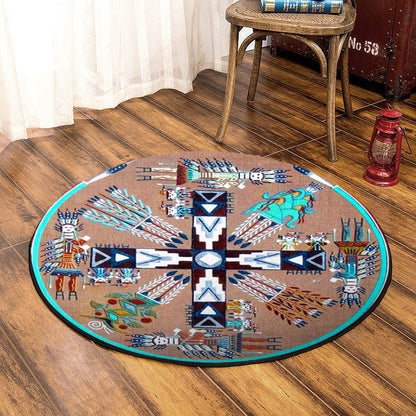 Native American BT230815RR Round Area Rug