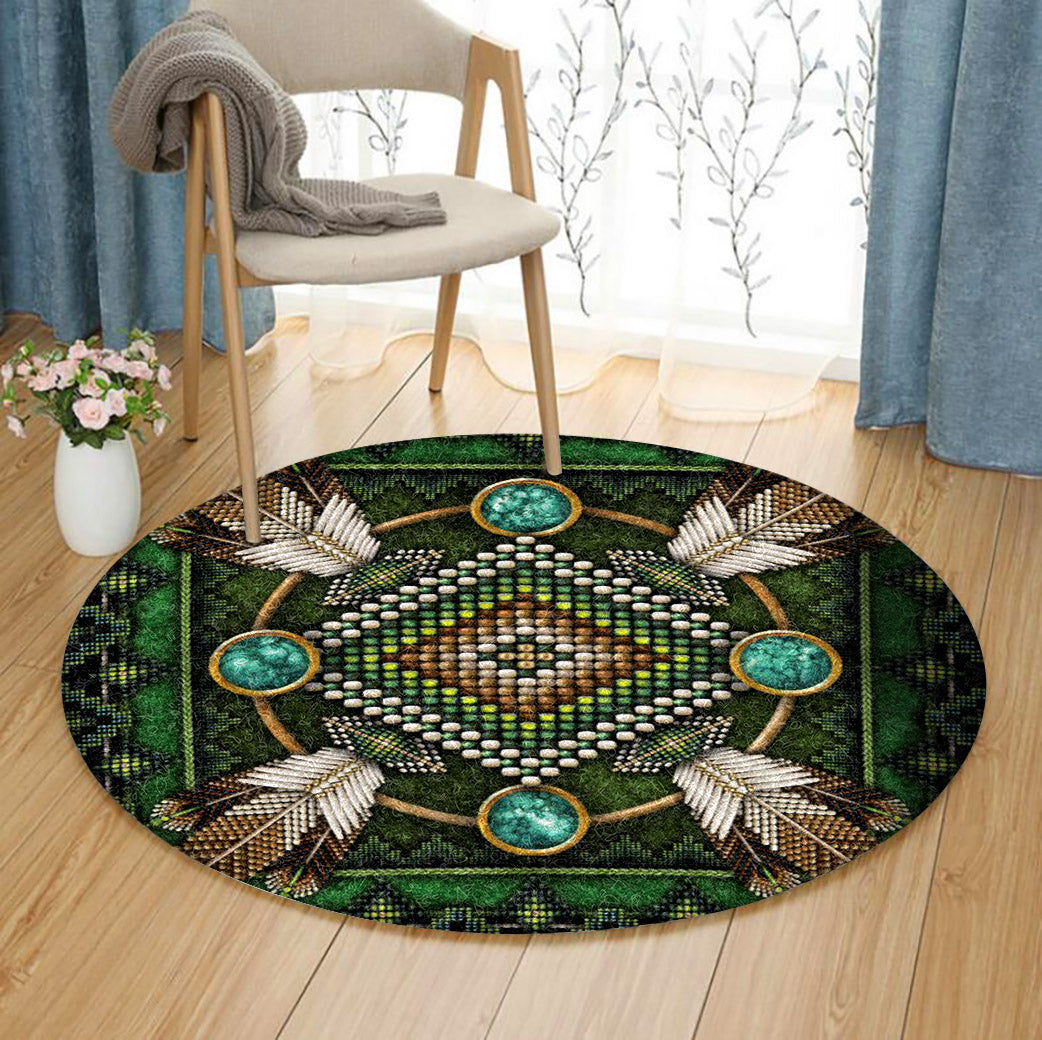 Native American CG190938TM Round Area Rug