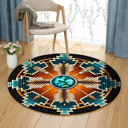 Native American CL070816MDC Round Area Rug