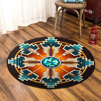 Native American CL070816MDC Round Area Rug