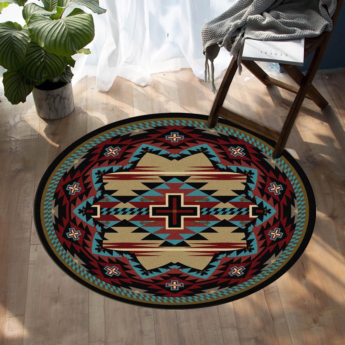 Native American CL07110041MDC Round Area Rug