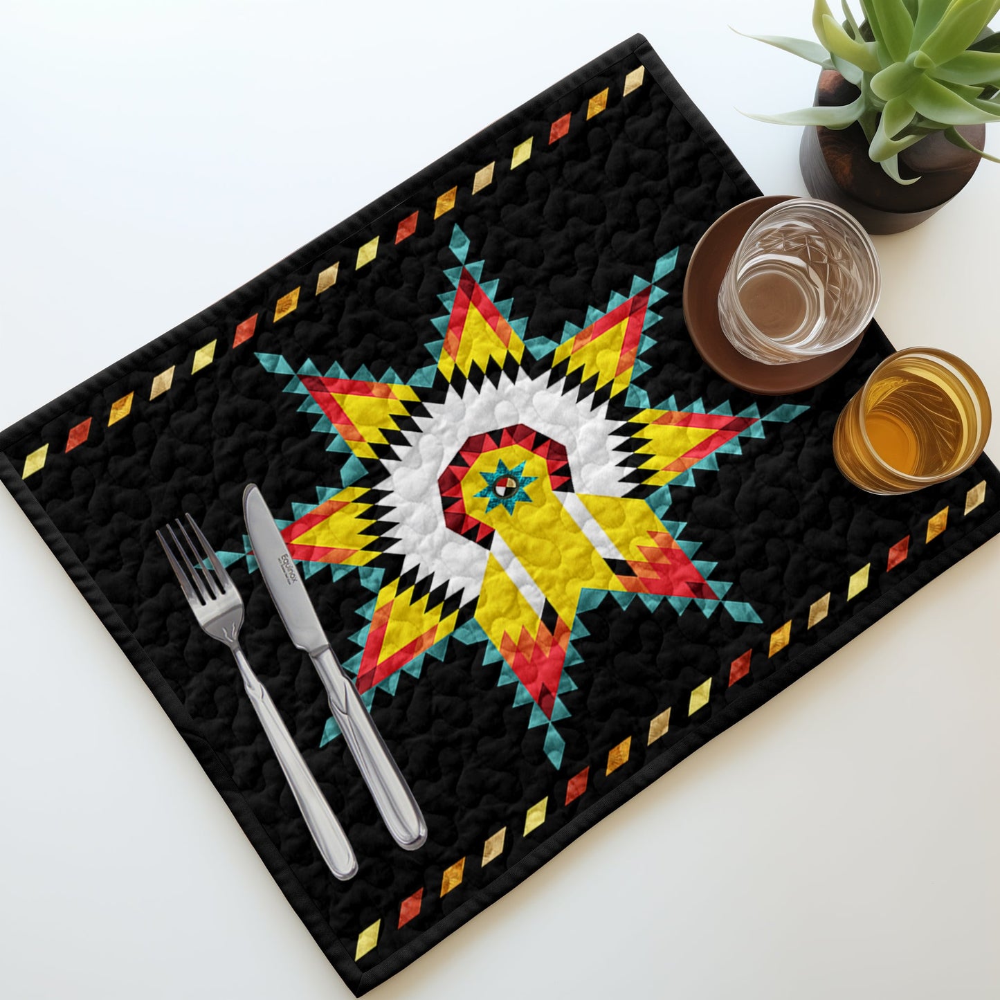 Native American CLM1910088QPM Quilted Placemats