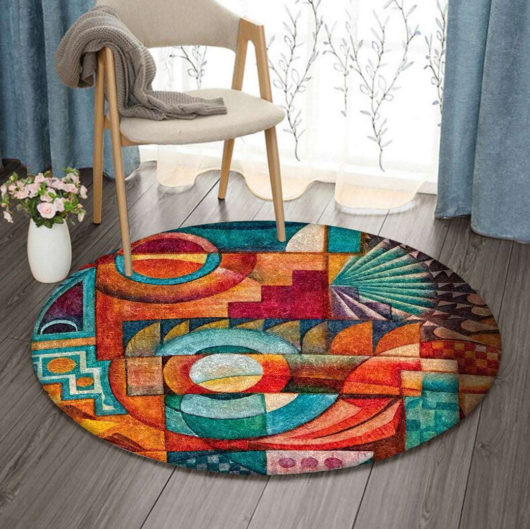 Native American DD0410066RR Round Area Rug