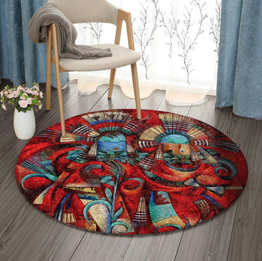 Native American DD0410068RR Round Area Rug