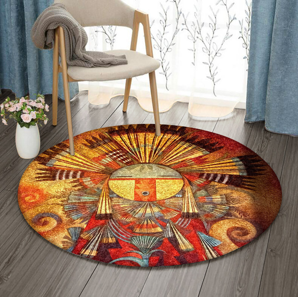 Native American DD0710108RR Round Area Rug