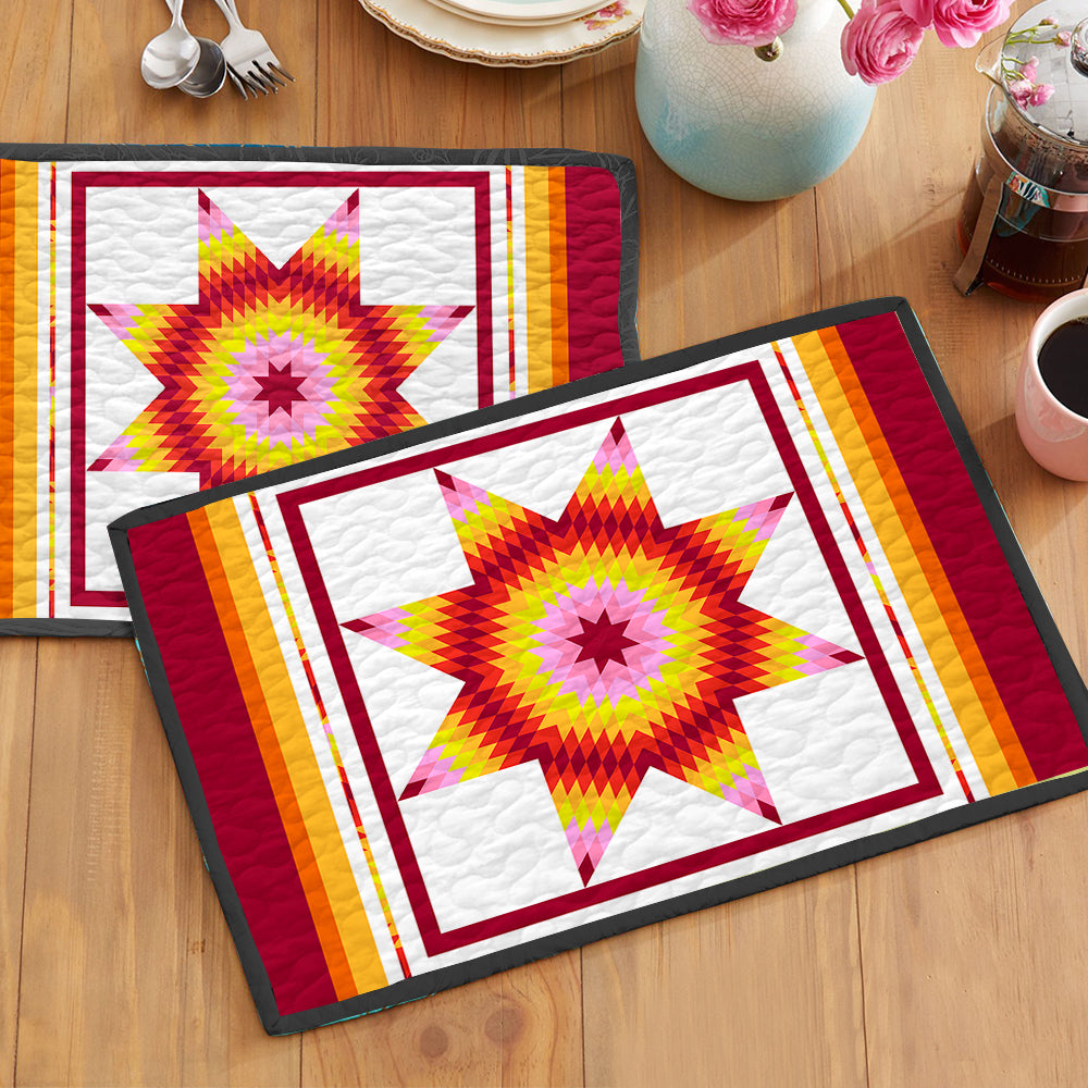 Native American Star CLA0710670QPM Quilted Placemats