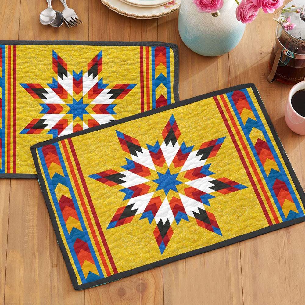 Native American Star HN270503MPM Quilted Placemats