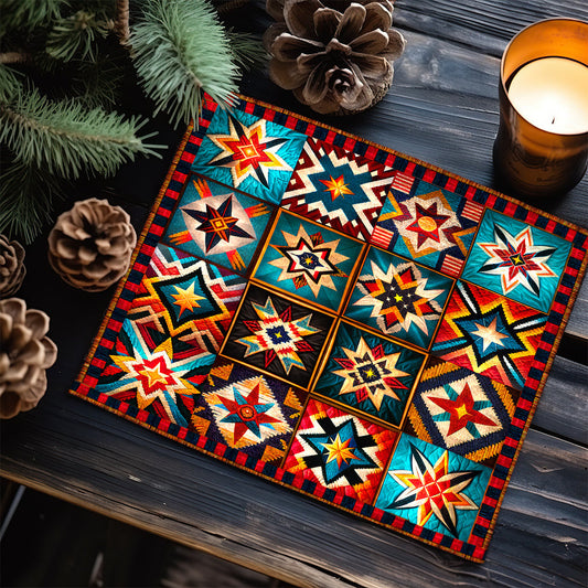 Native American Star TL190803YPM Quilted Placemats