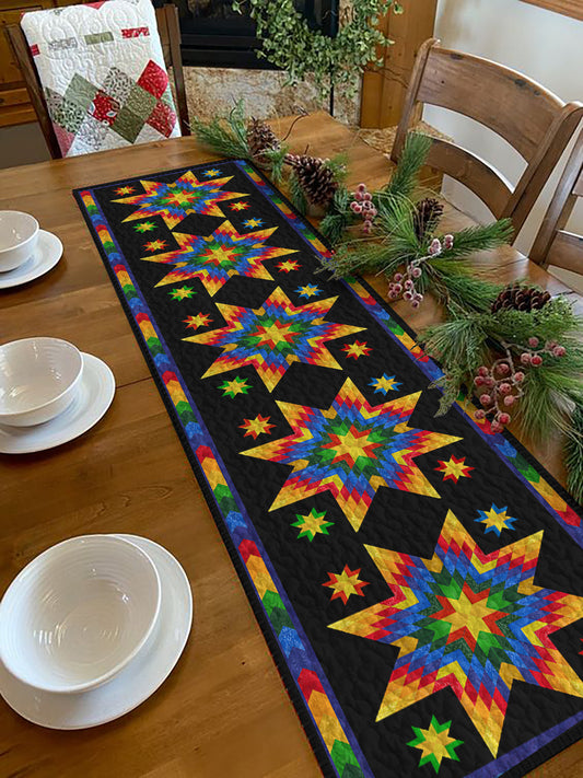 Native American Star TL310504YTR Quilted Table Runner