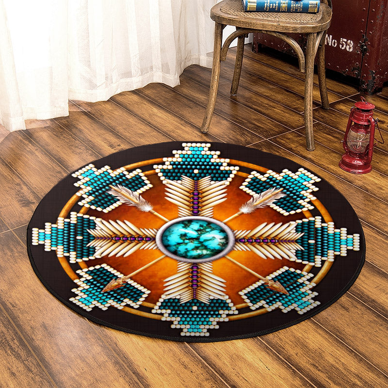 Native American TL240809TM Round Area Rug