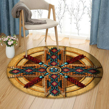 Native American TL240811TM Round Area Rug