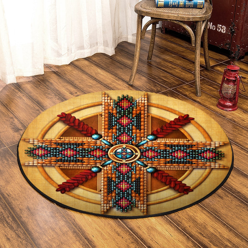 Native American TL240811TM Round Area Rug